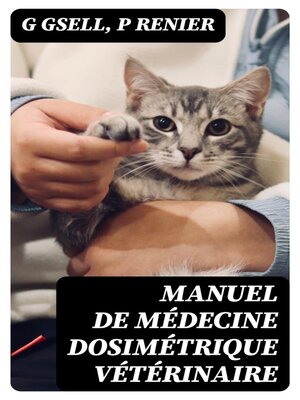 cover image of Manuel de médecine dosimétrique vétérinaire